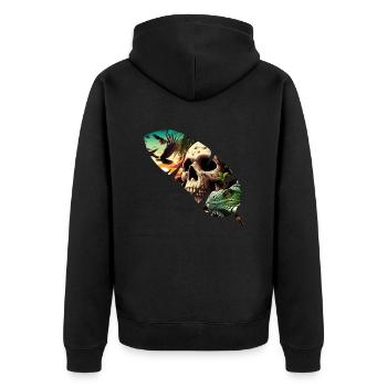 Plume de la mort - Veste à capuche bio Premium Unisexe - noir - Dos - Nico (187cm)