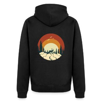 Une nature merveilleuse - Veste à capuche bio Premium Unisexe - noir - Dos - Nico (187cm)