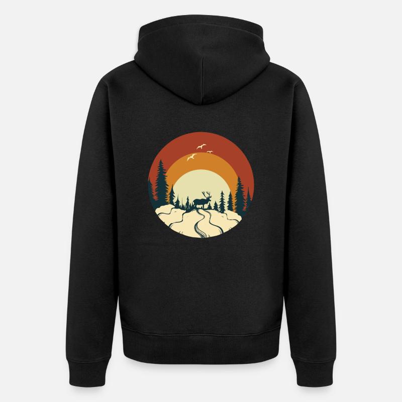 Une nature merveilleuse - Veste à capuche bio Premium Unisexe - noir
