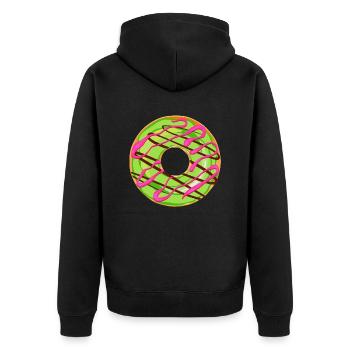 donut dessin dessert donuts gateau patisserie 1 - Veste à capuche bio Premium Unisexe - noir - Dos - Nico (187cm)