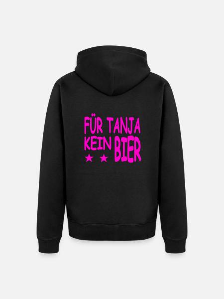 Bier - Unisex Premium Bio Zip Hoodie - Schwarz