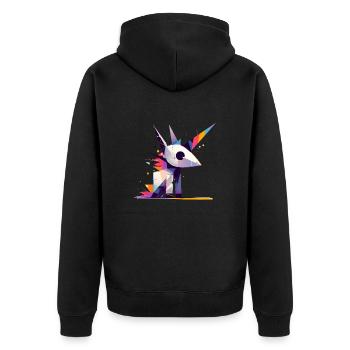 licorne mignone - Veste à capuche bio Premium Unisexe - noir - Dos - Nico (187cm)
