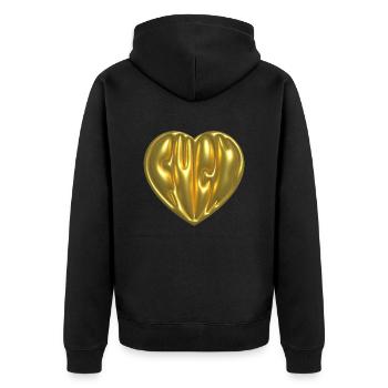 Fuck Gold - Veste à capuche bio Premium Unisexe - noir - Dos - Nico (187cm)
