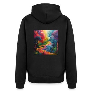 Méthode abstraite - Veste à capuche bio Premium Unisexe - noir - Dos - Nico (187cm)