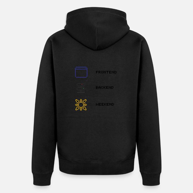 For every full-stack developer - Unisex Premium Organic Zip Hoodie - black