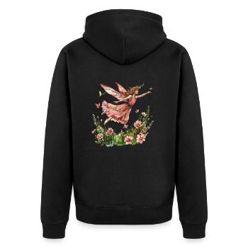 Fantaisie Fée Magie Conte de Fées Fille Nature Été - Veste à capuche bio Premium Unisexe - noir - Dos - Nico (187cm)