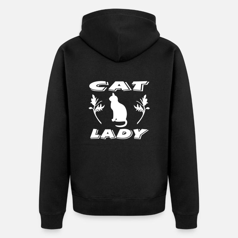 Chat - Veste à capuche bio Premium Unisexe - noir