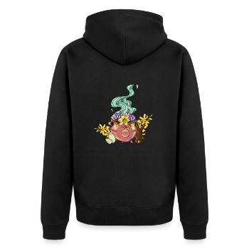 Chaudron d’Ostara - Veste à capuche bio Premium Unisexe - noir - Dos - Nico (187cm)