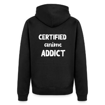 Accro certifié à l’anime - Veste à capuche bio Premium Unisexe - noir - Dos - Nico (187cm)