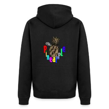 Purrfect Pineapple : le miaou du chat - Veste à capuche bio Premium Unisexe - noir - Dos - Nico (187cm)