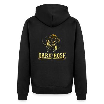 Blumen Frauen Frauenpower Design Kunst Weiblicher Stil - Unisex Premium Bio Zip Hoodie - Schwarz - Hinten - Nico (187cm)