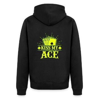 Kiss My Ace jeu de poker jeu de cartes casino club jouer - Veste à capuche bio Premium Unisexe - noir - Dos - Nico (187cm)
