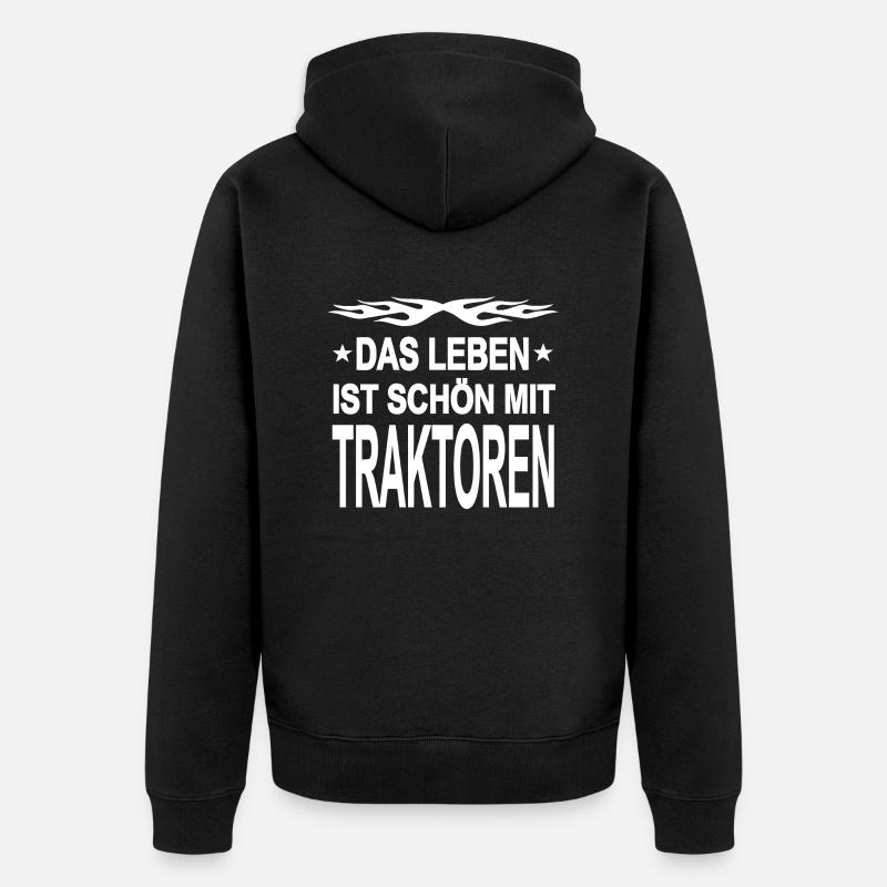 Traktor - Unisex Premium Bio Zip Hoodie - Schwarz