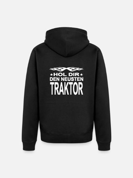 Traktor - Unisex Premium Bio Zip Hoodie - Schwarz