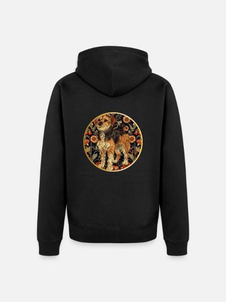 Hund I - Unisex Premium Bio Zip Hoodie - Schwarz