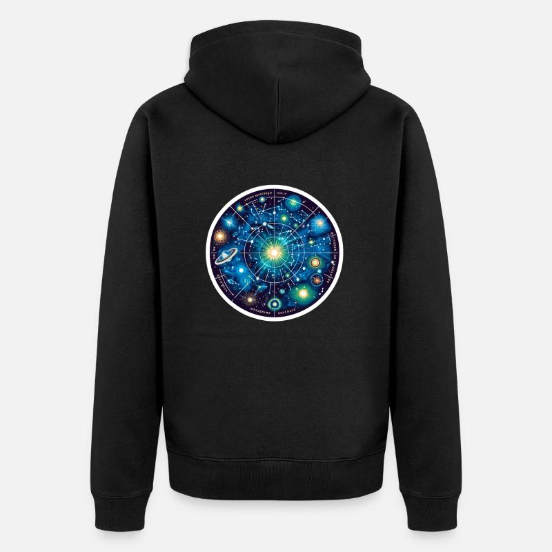 Constellations - Veste à capuche bio Premium Unisexe - noir