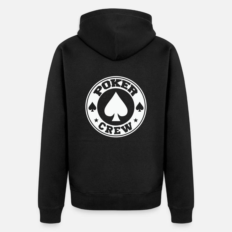Équipe de poker - Veste à capuche bio Premium Unisexe - noir