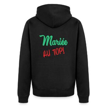 EVJF. MARIEE. TEAM. TEAM MARIEE. FUTURE MARIEE - Veste à capuche bio Premium Unisexe - noir - Dos - Nico (187cm)