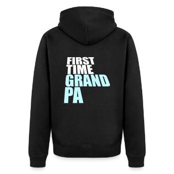 Première fois grand-père Meilleur grand-père Grand-père Amour Grand-père - Veste à capuche bio Premium Unisexe - noir - Dos - Nico (187cm)