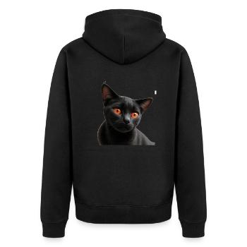 Chat noir - Veste à capuche bio Premium Unisexe - noir - Dos - Nico (187cm)