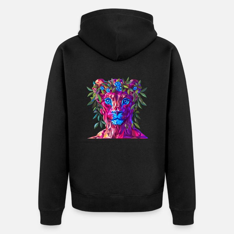 Mith polygonal - Veste à capuche bio Premium Unisexe - noir