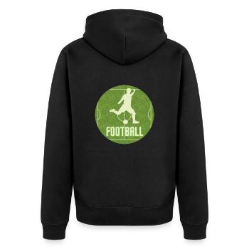 Football - Veste à capuche bio Premium Unisexe - noir - Dos - Nico (187cm)