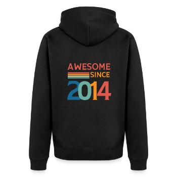 Awesome since 2014 - Veste à capuche bio Premium Unisexe - noir - Dos - Nico (187cm)