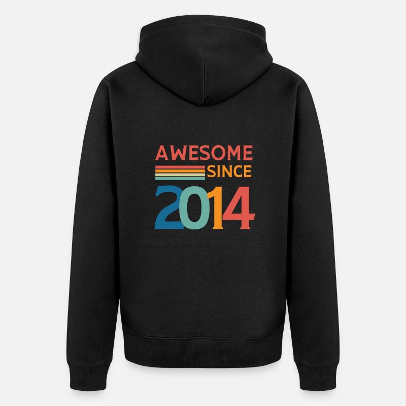 Awesome since 2014 - Veste à capuche bio Premium Unisexe - noir