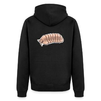 Cubaris Murina Papaya Isopods - Unisex Premium Bio Zip Hoodie - Schwarz - Hinten - Nico (187cm)