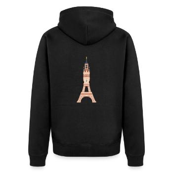 Bef'Fel - Veste à capuche bio Premium Unisexe - noir - Dos - Nico (187cm)