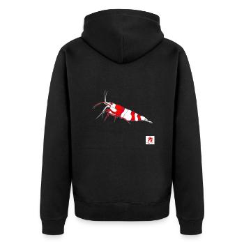 1000182178 - Unisex Premium Organic Zip Hoodie - black - Back - Nico (187cm)