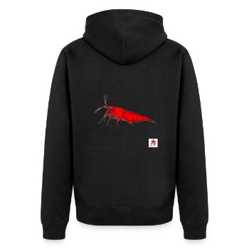 1000182176 - Unisex Premium Organic Zip Hoodie - black - Back - Nico (187cm)