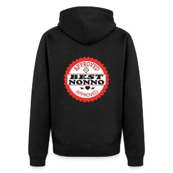 APPROVED BEST NONNO - Veste à capuche bio Premium Unisexe - noir - Dos - Nico (187cm)