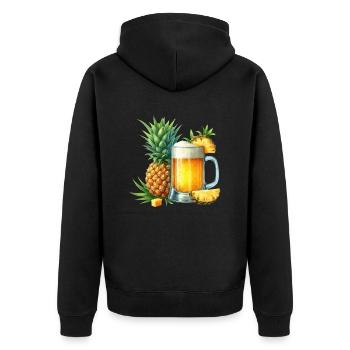 Été Lac Nature Flore Art Fleurs Mer Plage - Veste à capuche bio Premium Unisexe - noir - Dos - Nico (187cm)