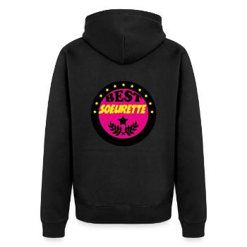 BEST SOEURETTE - Veste à capuche bio Premium Unisexe - noir - Dos - Nico (187cm)