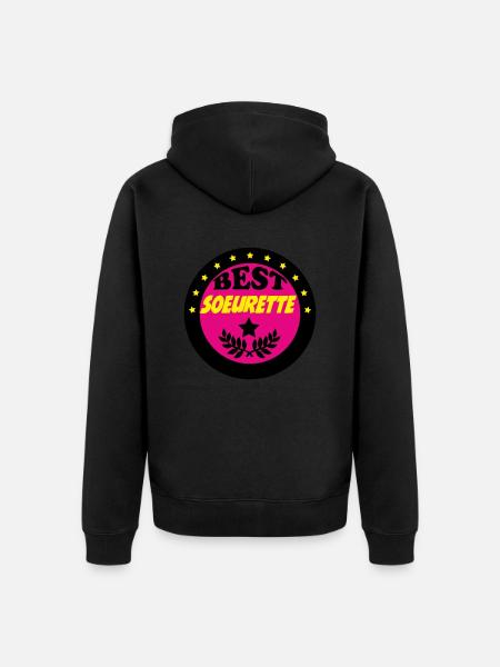 BEST SOEURETTE - Veste à capuche bio Premium Unisexe - noir