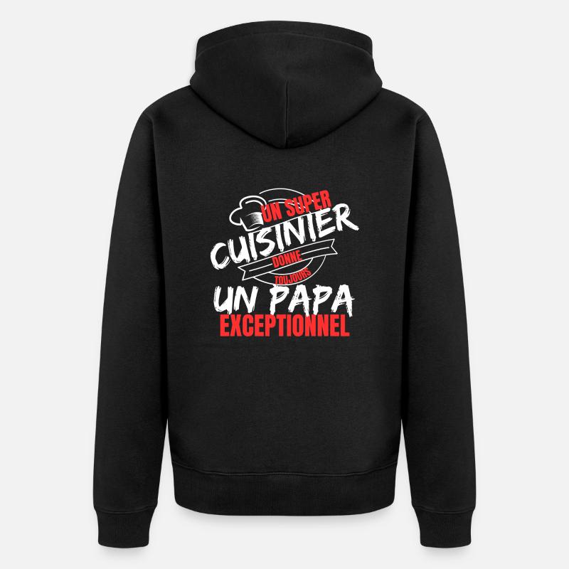 KOCH-DAD - Unisex Premium Bio Zip Hoodie - Schwarz