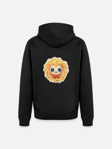 SPAGHETTI-MÄDCHEN - Unisex Premium Bio Zip Hoodie - Schwarz