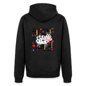 Vache - Veste à capuche bio Premium Unisexe - noir - Dos - Nico (187cm)