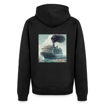 Protection de l’environnement - Veste à capuche bio Premium Unisexe - noir - Dos - Nico (187cm)