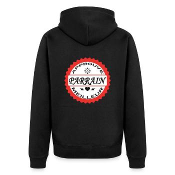 Approuvé meilleur PARRAIN - Veste à capuche bio Premium Unisexe - noir - Dos - Nico (187cm)