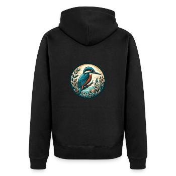Water Bird Gifts - Unisex Premium Organic Zip Hoodie - black - Back - Nico (187cm)