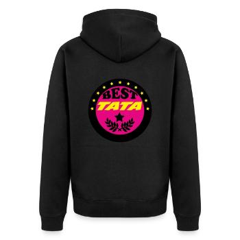 BEST TATA - Veste à capuche bio Premium Unisexe - noir - Dos - Nico (187cm)
