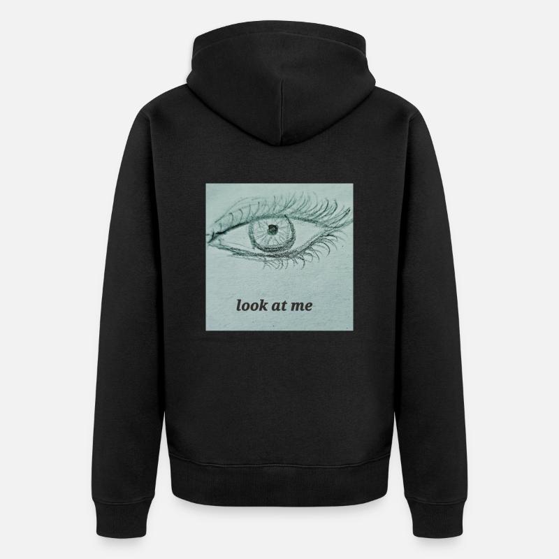 Regarde-moi - Veste à capuche bio Premium Unisexe - noir