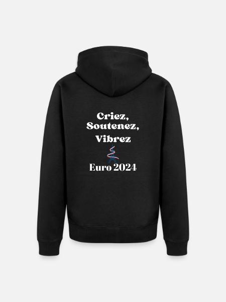 Shout, support, vibrate - Unisex Premium Organic Zip Hoodie - black