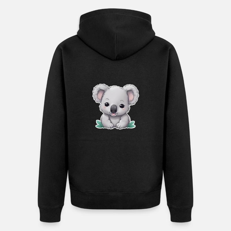 BÉBÉ KOALA 5 - Veste à capuche bio Premium Unisexe - noir