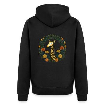 Girafe souci - Veste à capuche bio Premium Unisexe - noir - Dos - Nico (187cm)