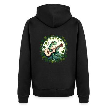 Guitare Grenouille - Veste à capuche bio Premium Unisexe - noir - Dos - Nico (187cm)