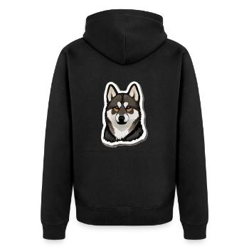 Berger allemand - Veste à capuche bio Premium Unisexe - noir - Dos - Nico (187cm)