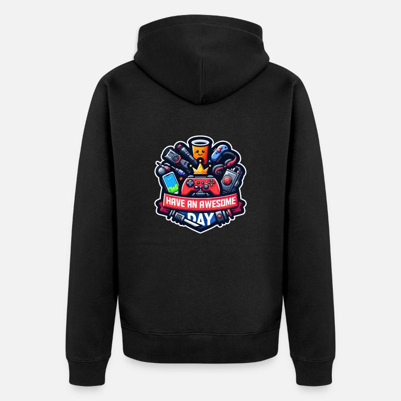 Passez une excellente journée ! - Veste à capuche bio Premium Unisexe - noir